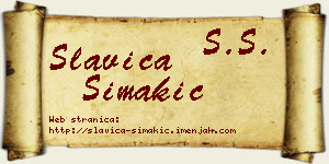 Slavica Simakić vizit kartica